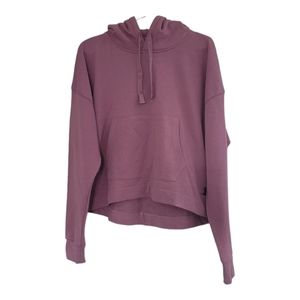 KUWALLA-TEE  BOX CUT PULLOVER HOODIE in Mauve Color